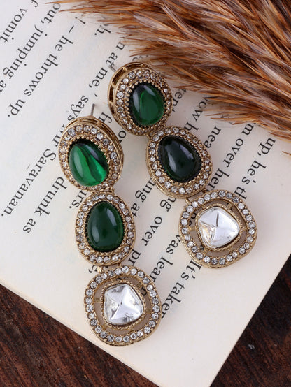 Green Rishita Polki Dupe Earring