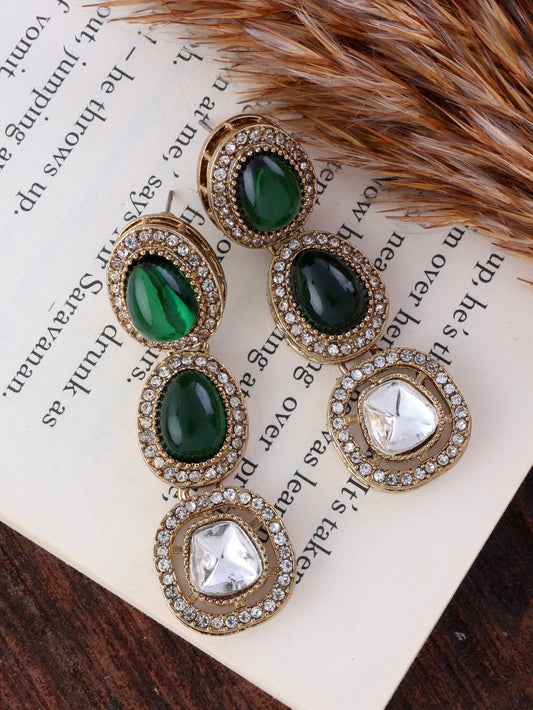 Green Rishita Polki Dupe Earring