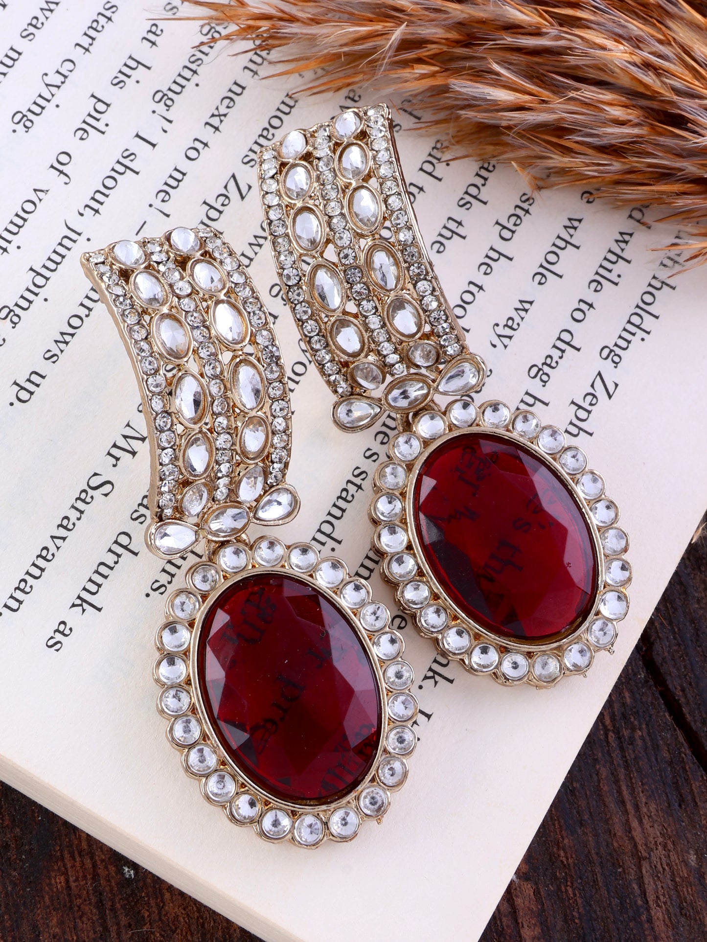 Ruby Freya Polki Dupe Earring