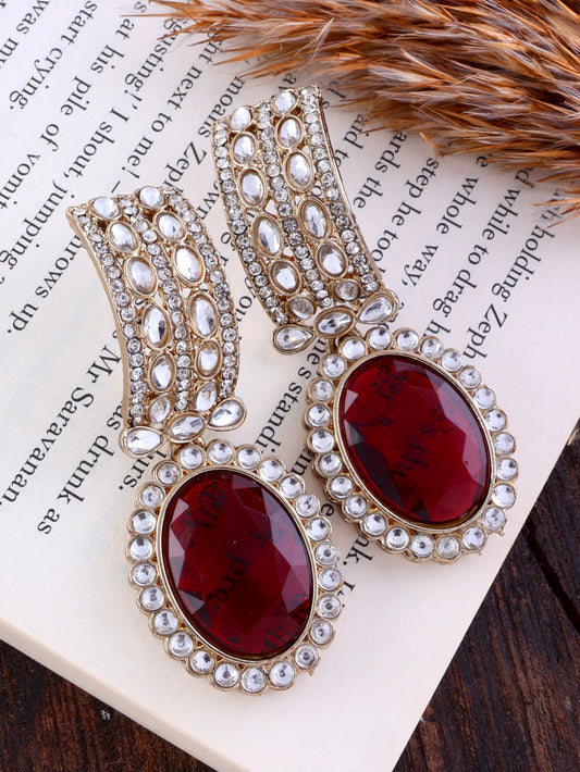 Ruby Freya Polki Dupe Earring
