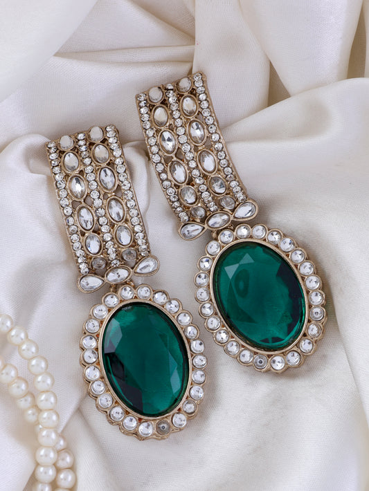 Green Freya Polki Dupe Earring