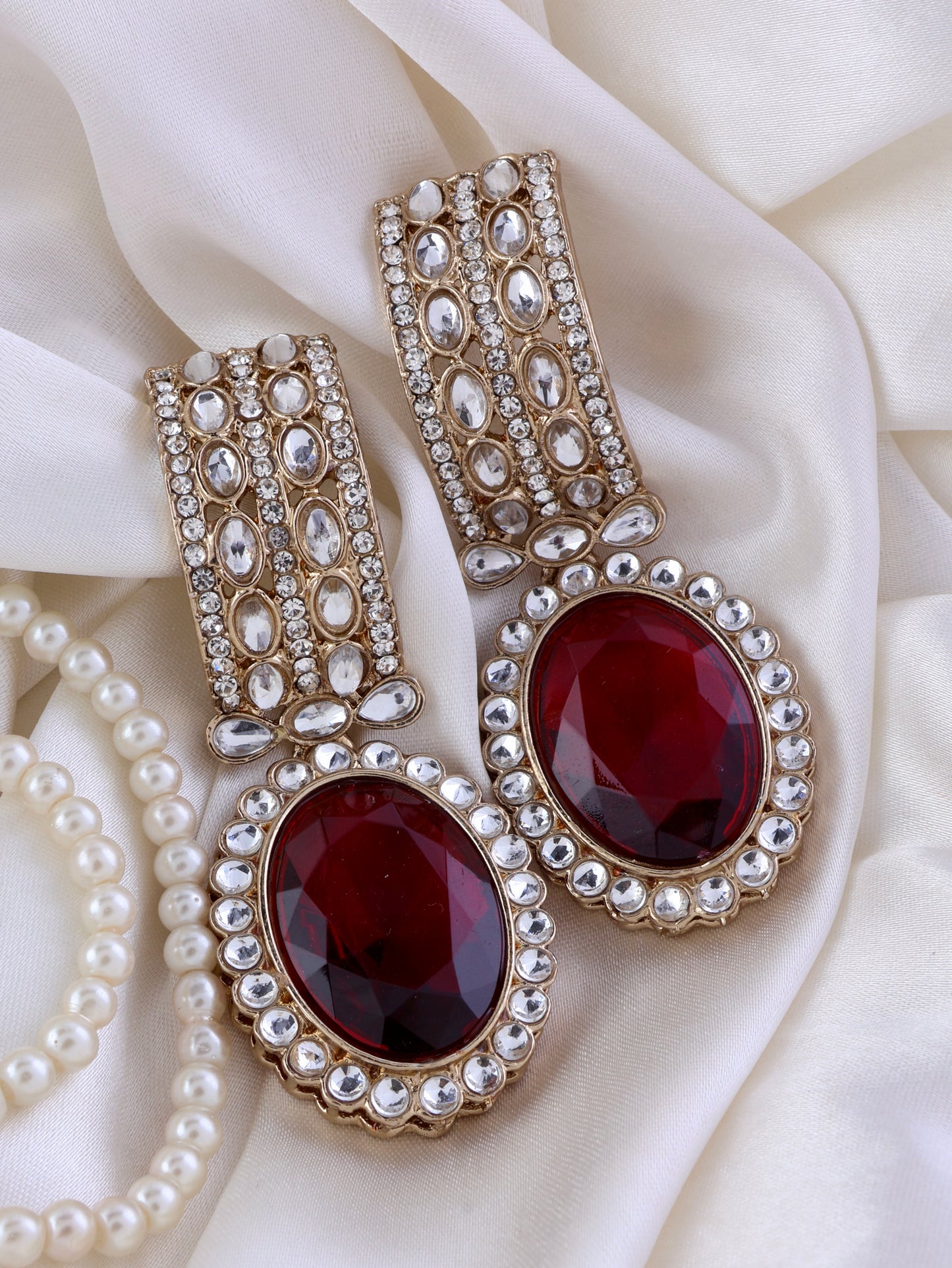 Ruby Freya Polki Dupe Earring