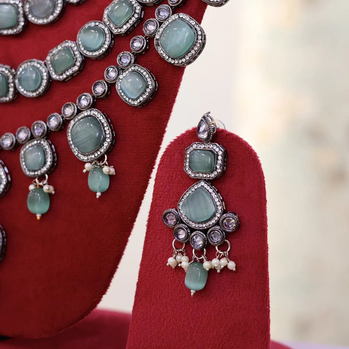 Mint Parineeti Wedding Necklace Set