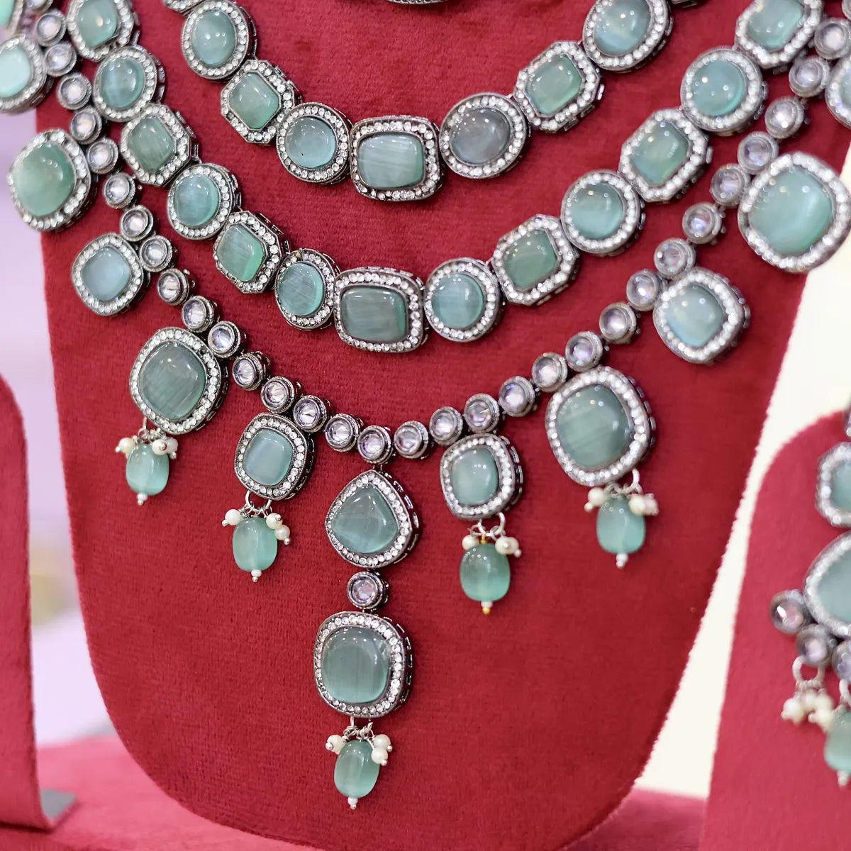 Mint Parineeti Wedding Necklace Set