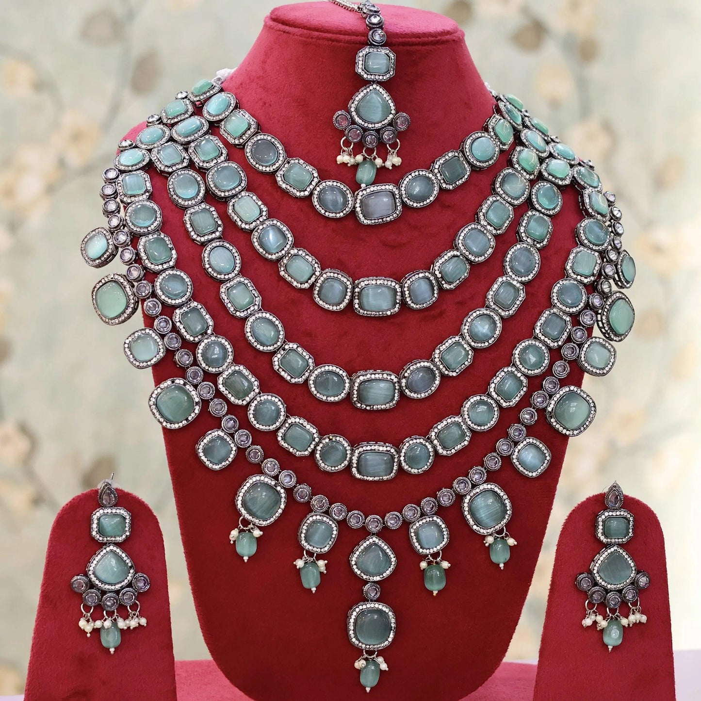 Mint Parineeti Wedding Necklace Set