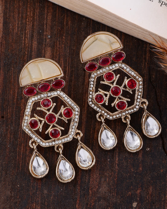 Ruby Nivaan Designer Earring