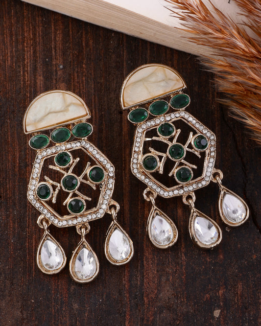 Green Nivaan Designer Earring