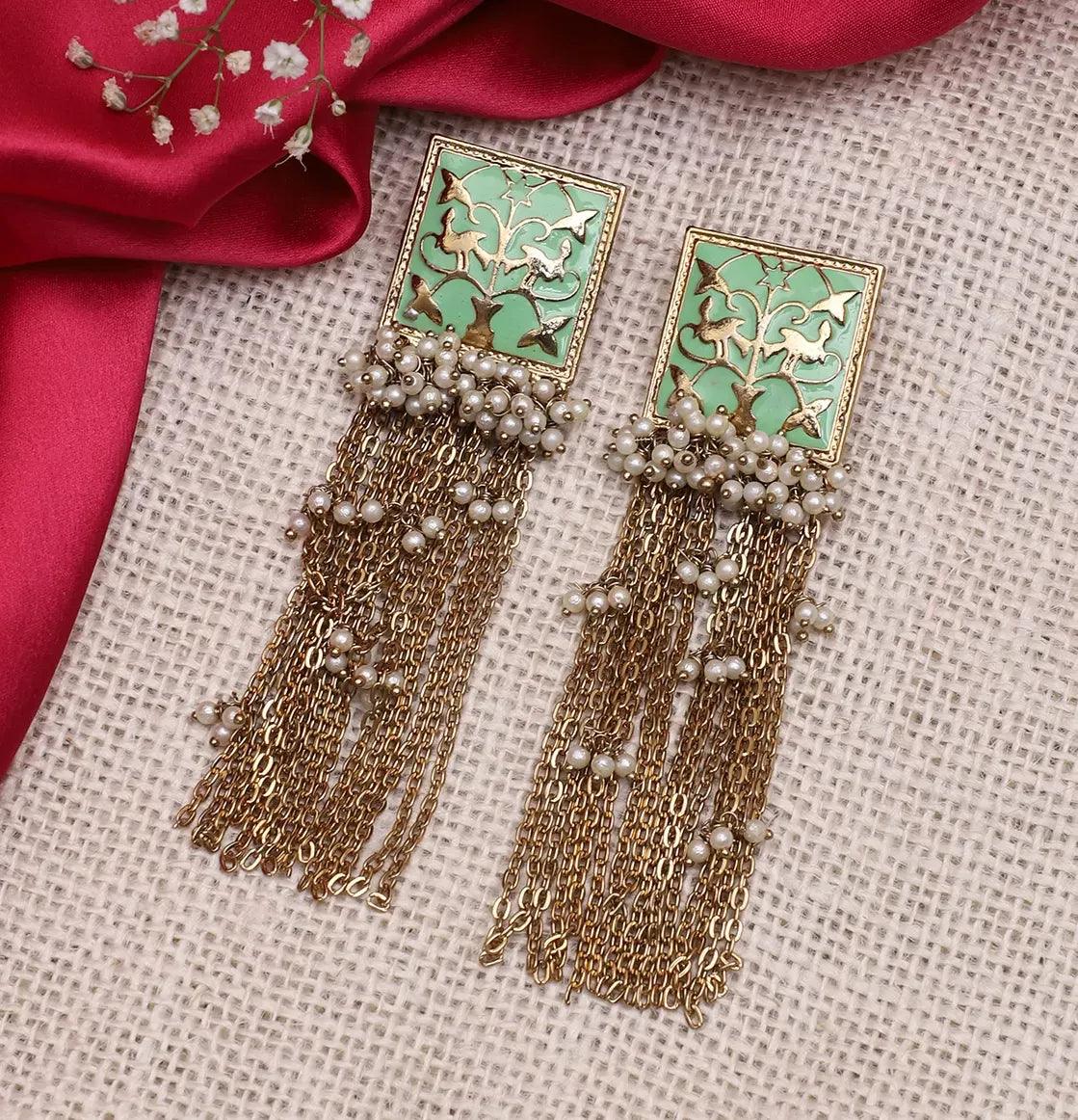 Mint Green Wamika Designer Earring