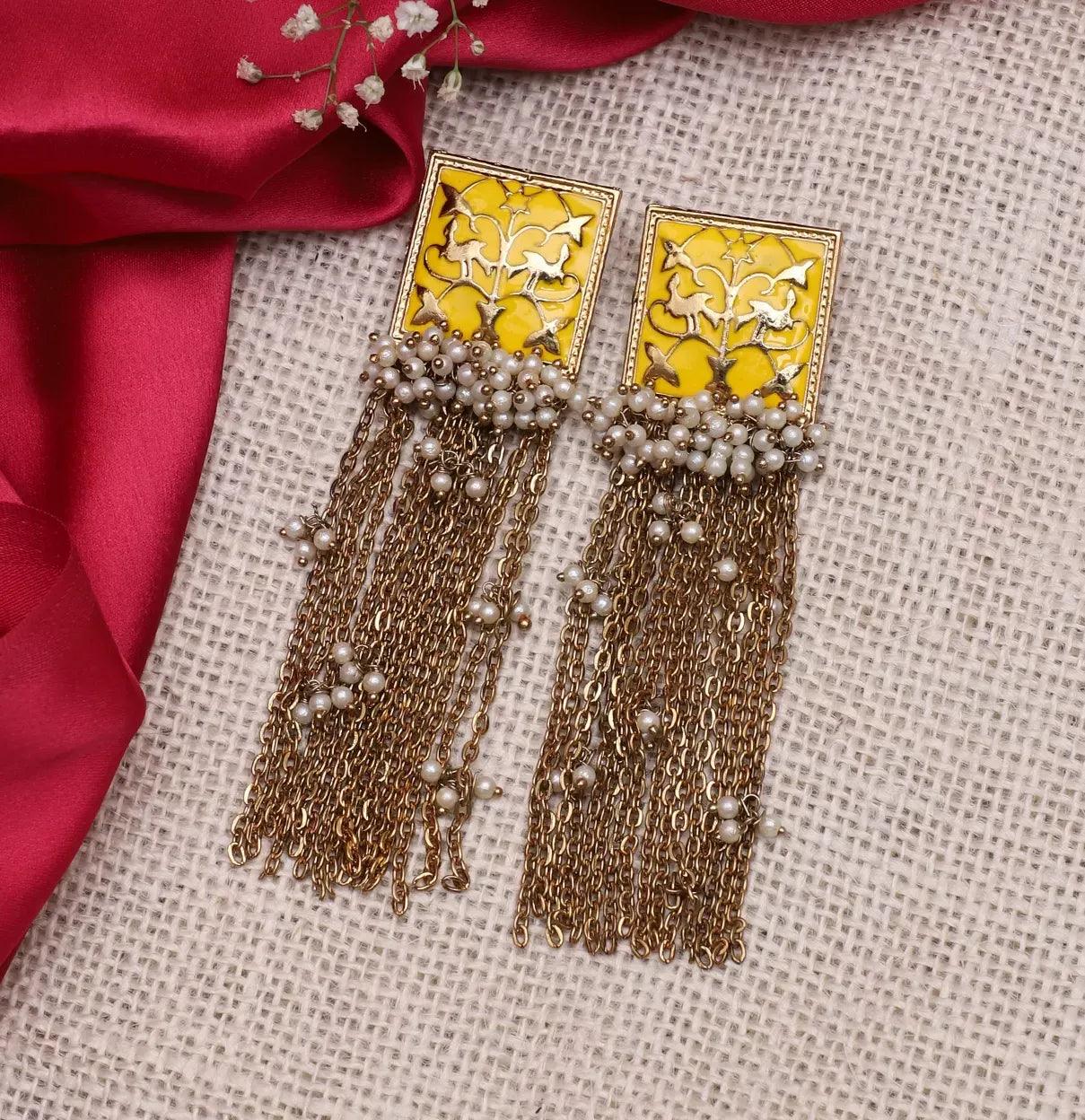 Yellow Wamika Designer Earring