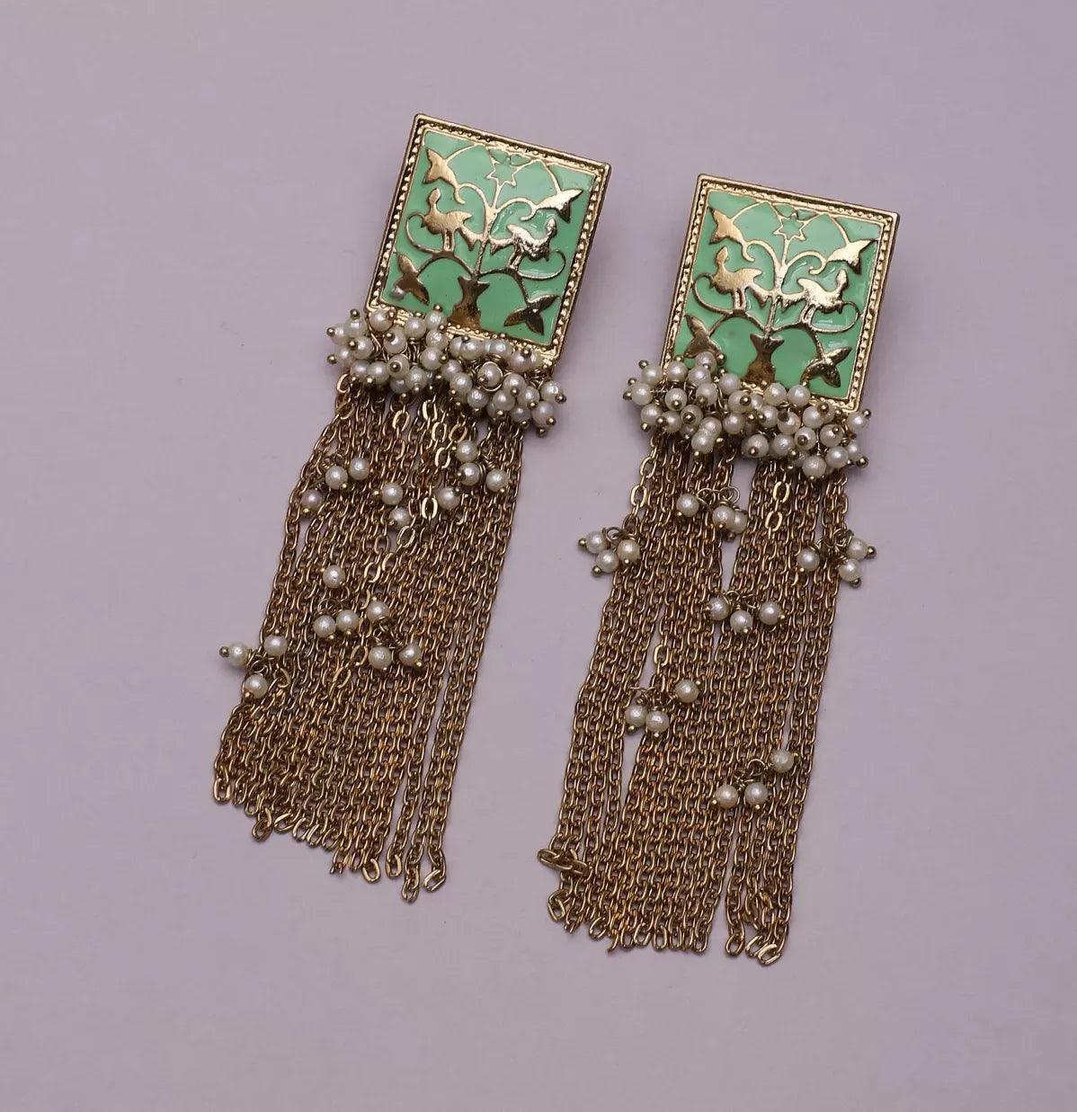 Mint Green Wamika Designer Earring