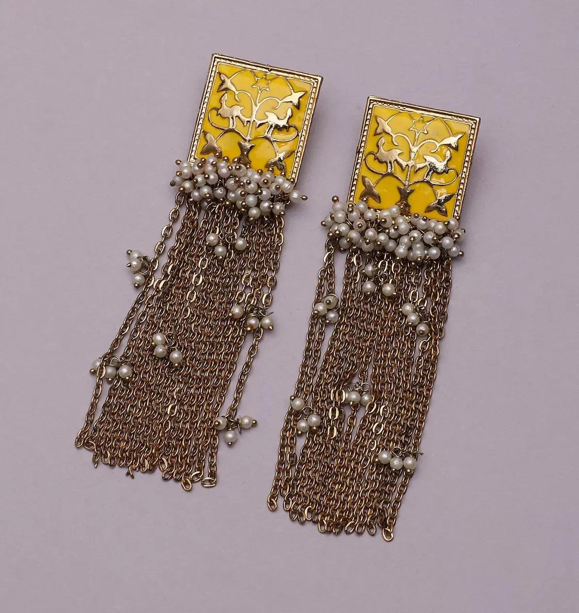 Yellow Wamika Designer Earring