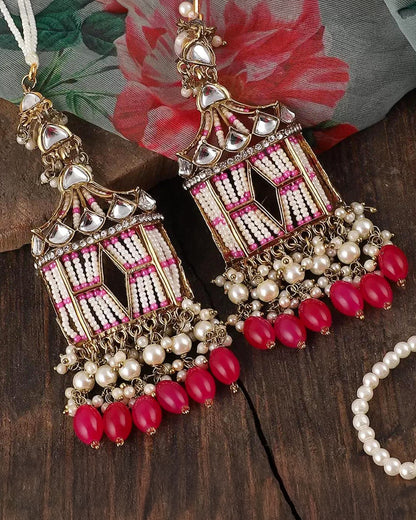 Pink Agastya Designer Earring with Sahara