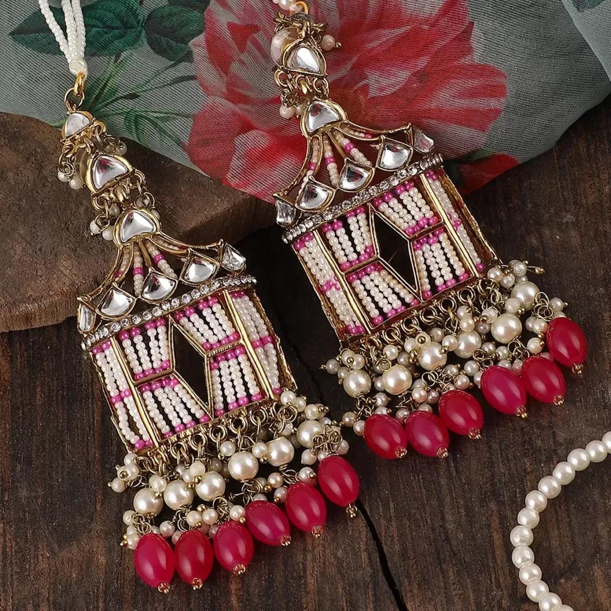 Pink Agastya Designer Earring with Sahara