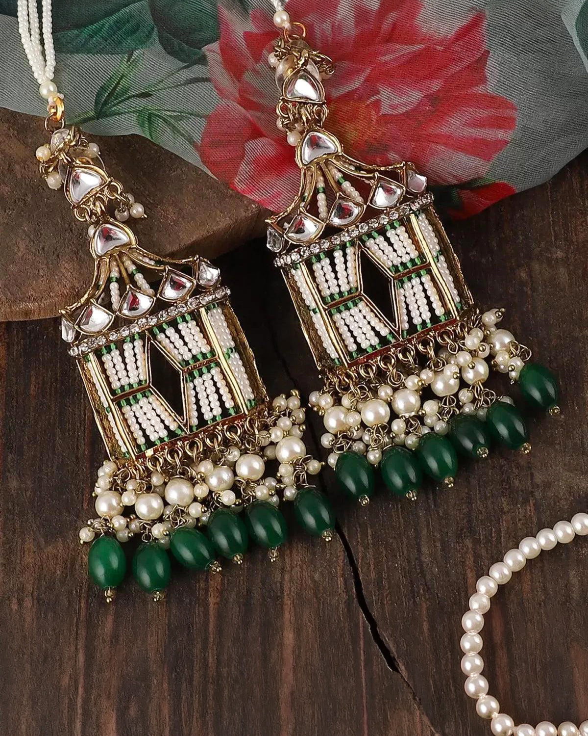 Green Agastya Designer Earring with Sahara