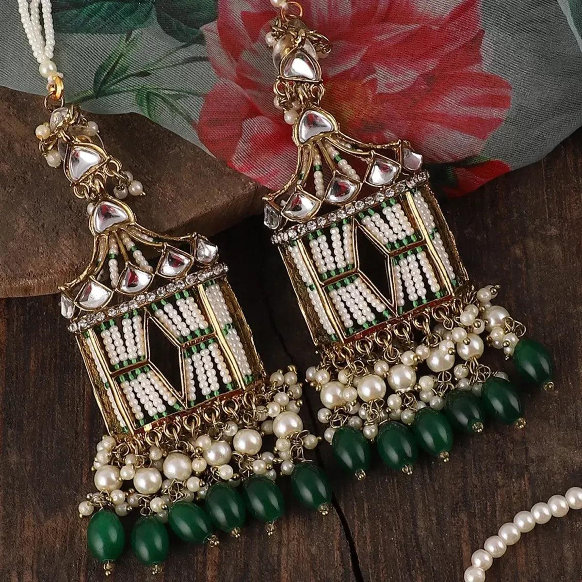 Green Agastya Designer Earring with Sahara