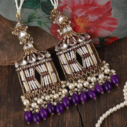 Purple Agastya Designer Earring with Sahara