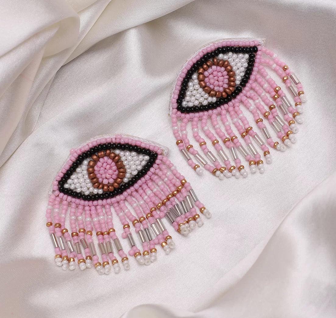 Blush Evil Eye Earring