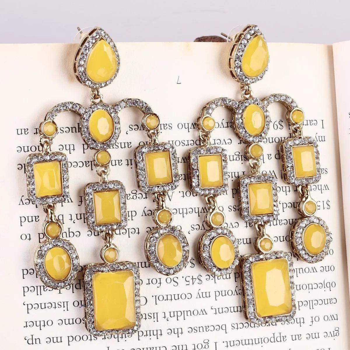 Yellow Ankita 2.0 Bollywood Inspired Designer Earring