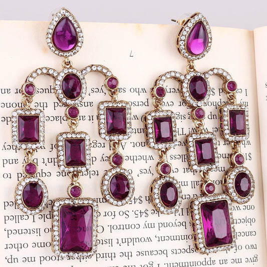 Purple Ankita 2.0 Bollywood Inspired Designer Earring