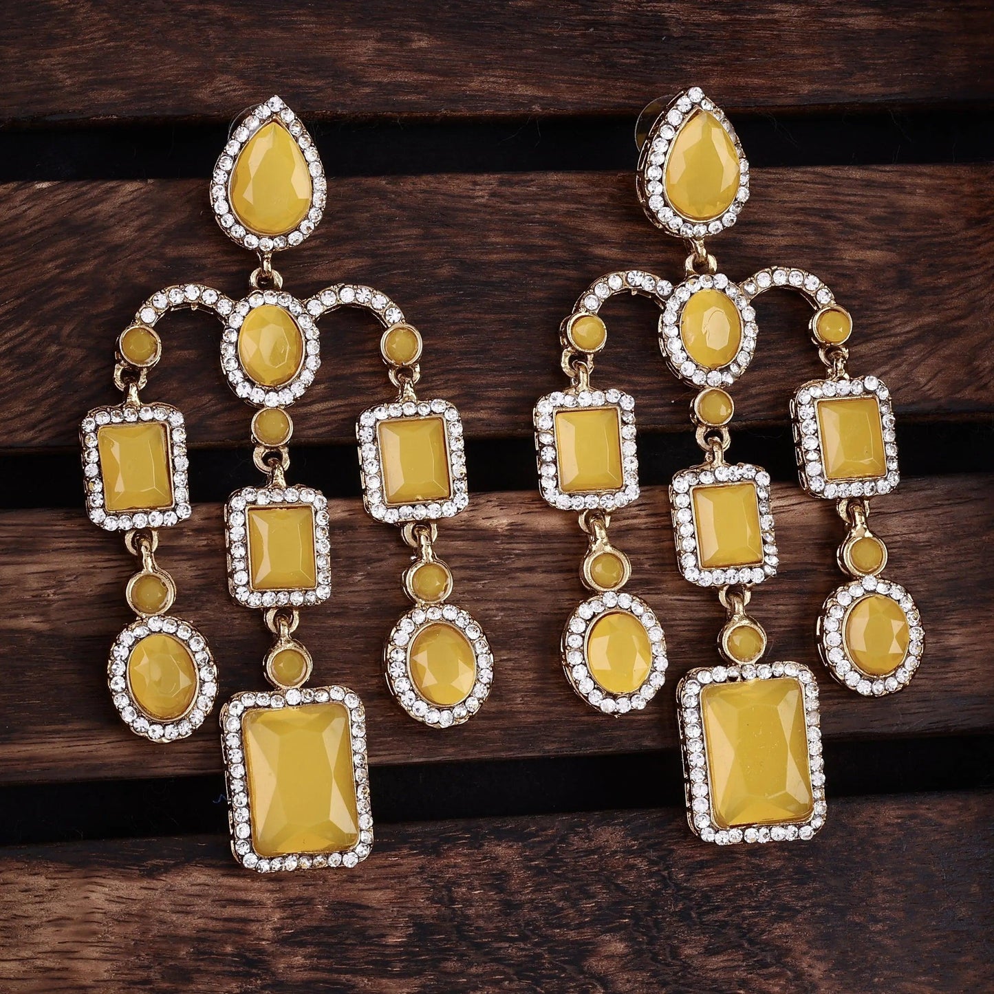 Yellow Ankita 2.0 Bollywood Inspired Designer Earring