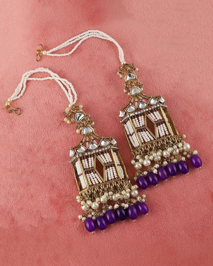 Purple Agastya Designer Earring with Sahara