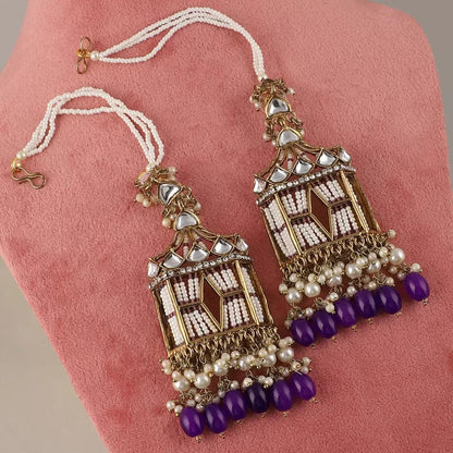 Purple Agastya Designer Earring with Sahara
