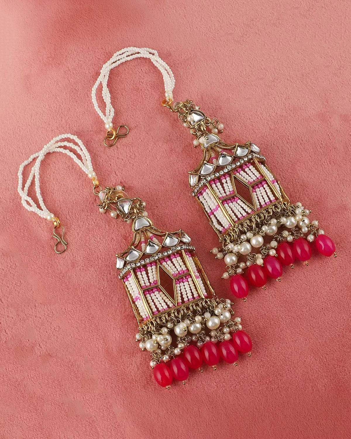 Pink Agastya Designer Earring with Sahara
