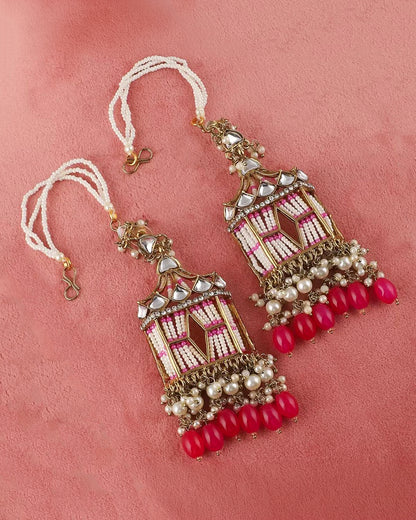 Pink Agastya Designer Earring with Sahara