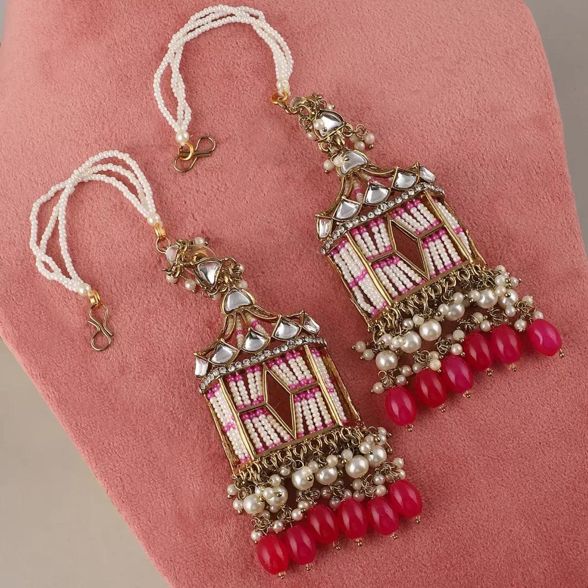 Pink Agastya Designer Earring with Sahara