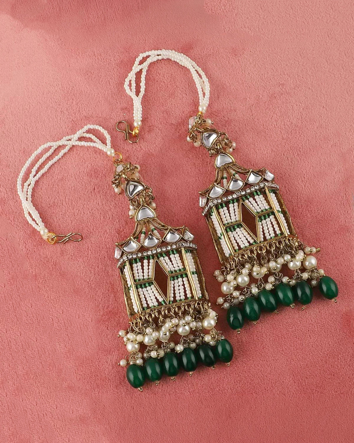 Green Agastya Designer Earring with Sahara