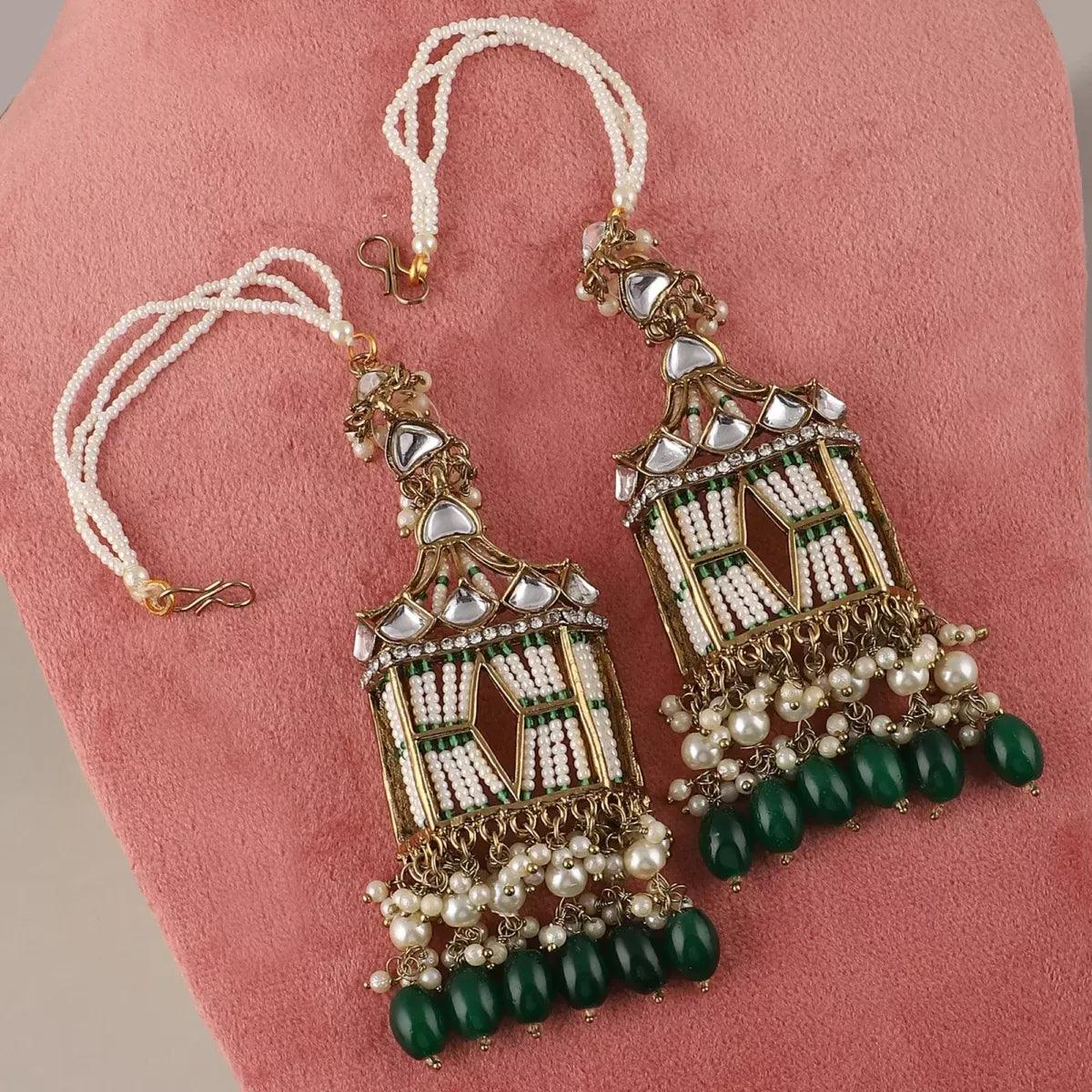 Green Agastya Designer Earring with Sahara