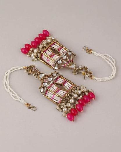 Pink Agastya Designer Earring with Sahara