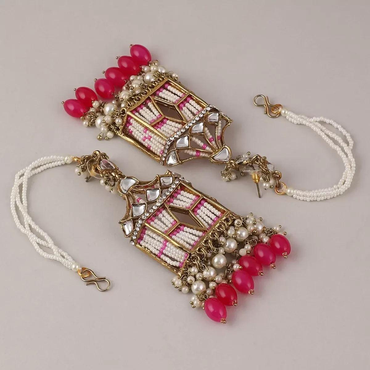 Pink Agastya Designer Earring with Sahara