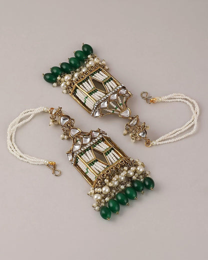 Green Agastya Designer Earring with Sahara
