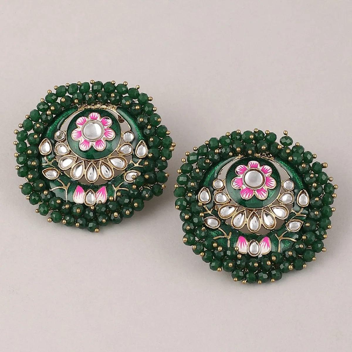 Emerald Green Ashu Meena Stud