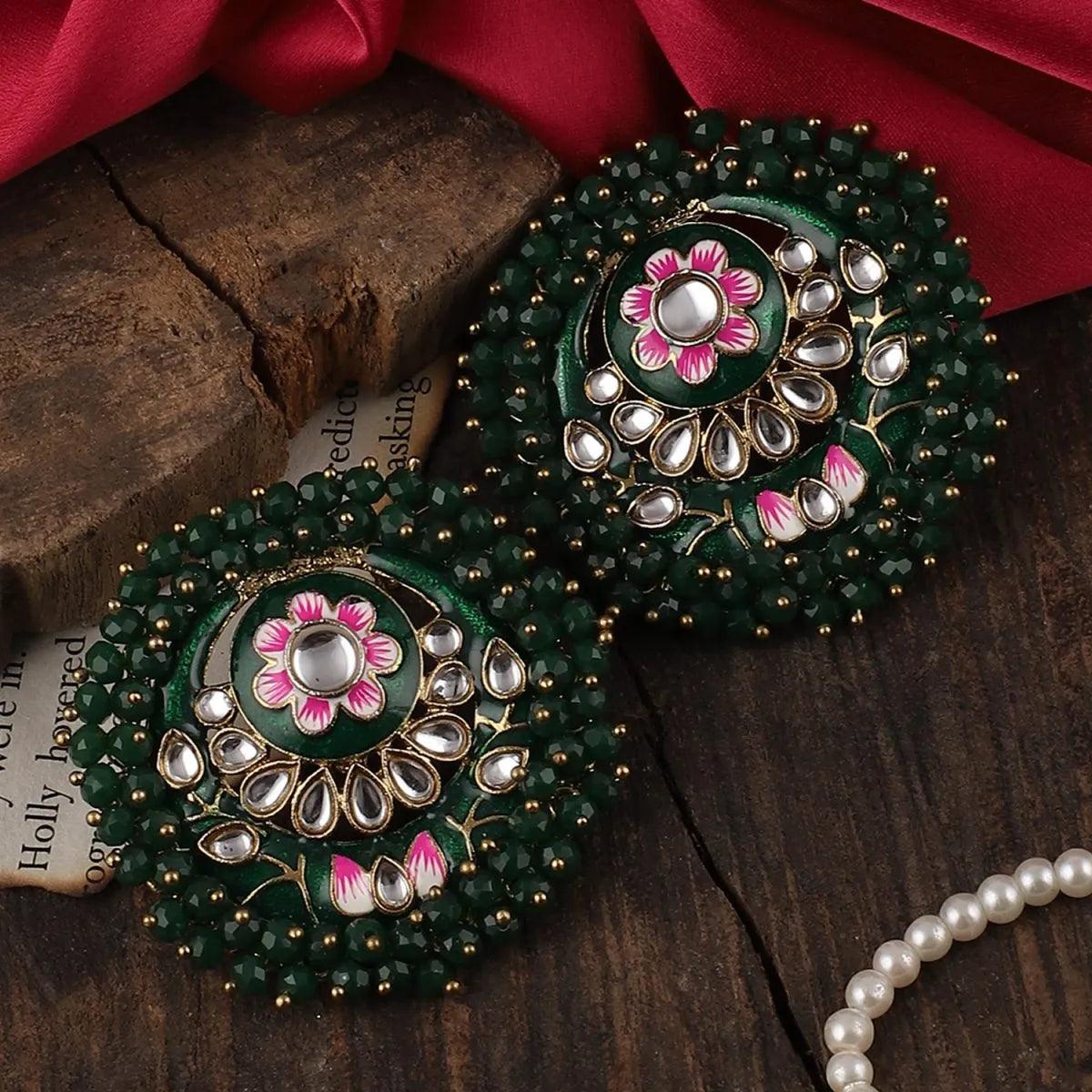 Emerald Green Ashu Meena Stud