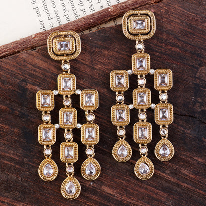 Silver Anshita Gold Designer Earring