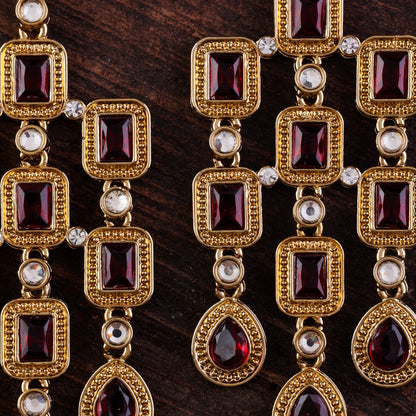 Wine Anshita Gold Designer Earring