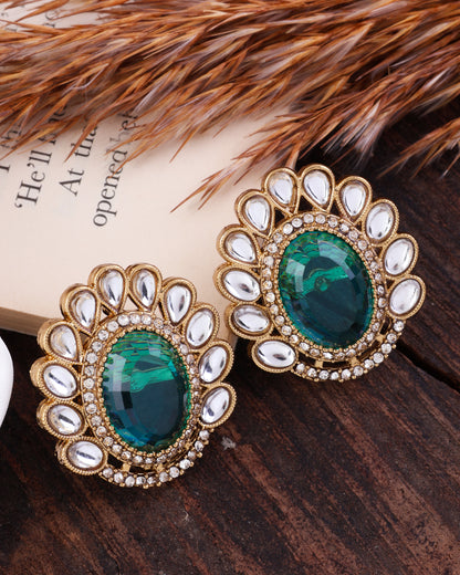 Sage Green Rupali Premium Stud Earring