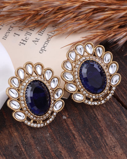 Blue Rupali Premium Stud Earring