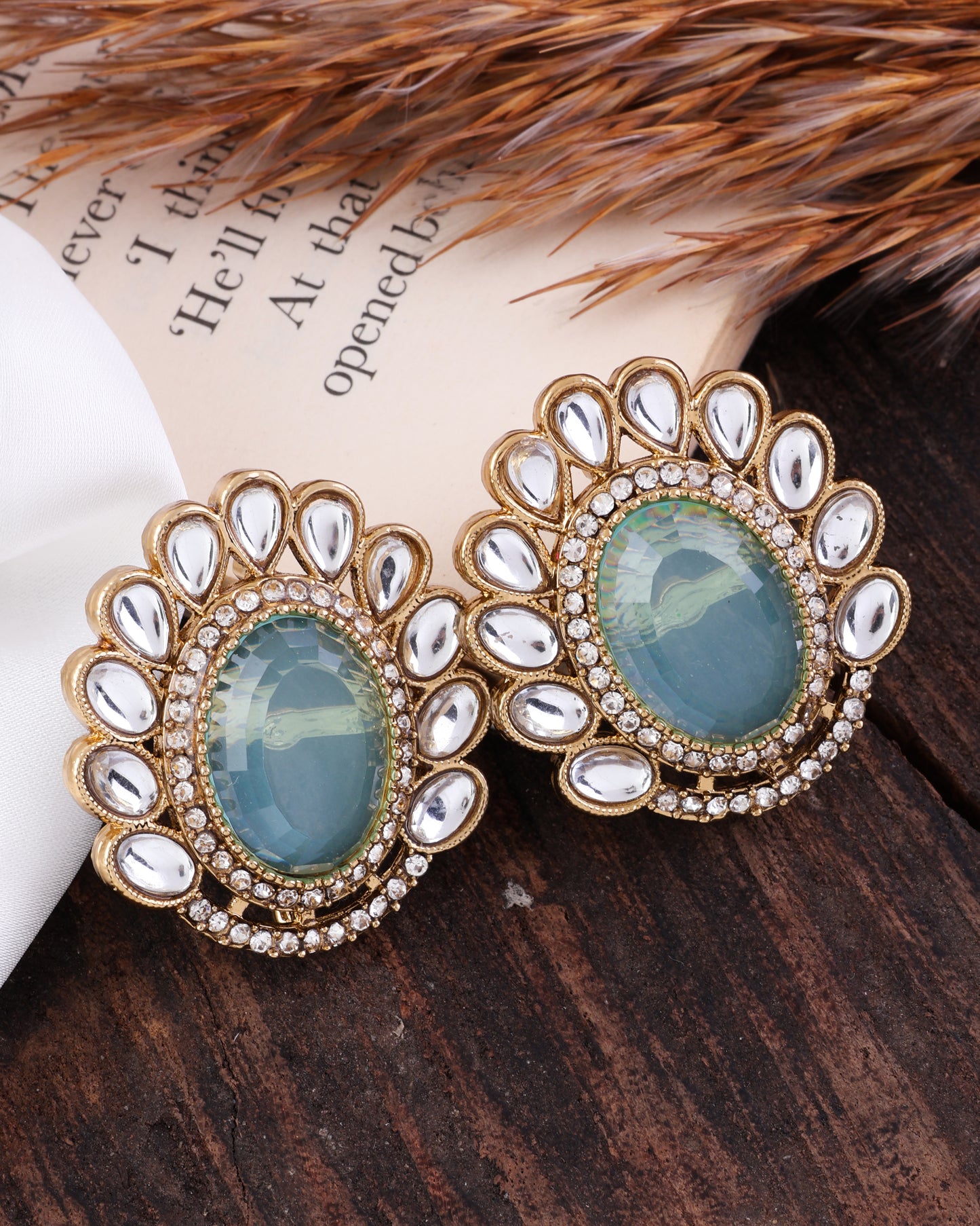 Turquoise Rupali Premium Stud Earring