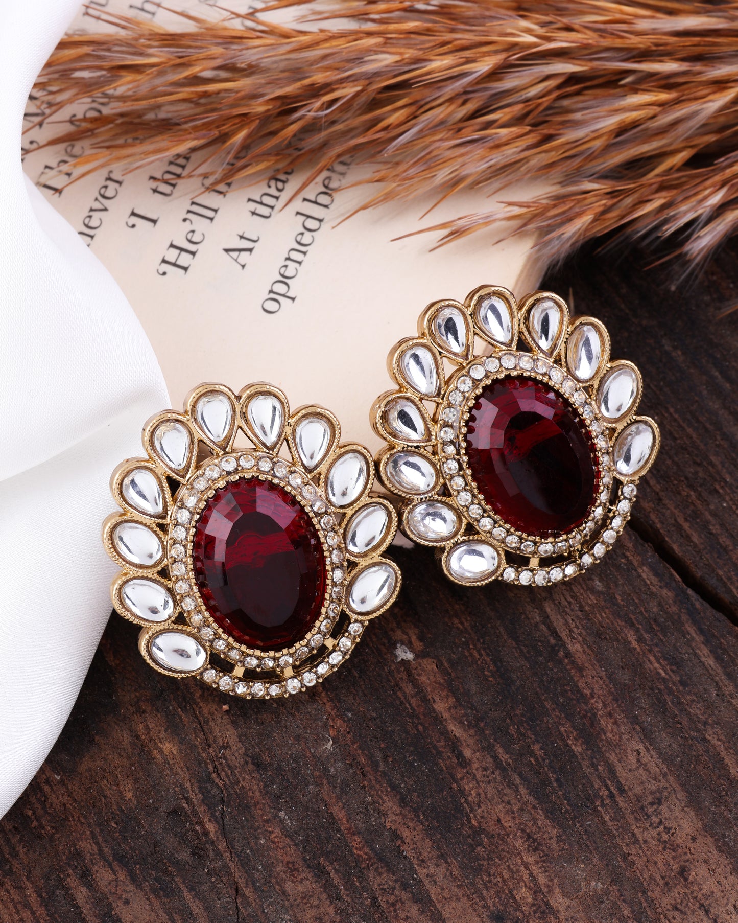 Ruby Rupali Premium Stud Earring