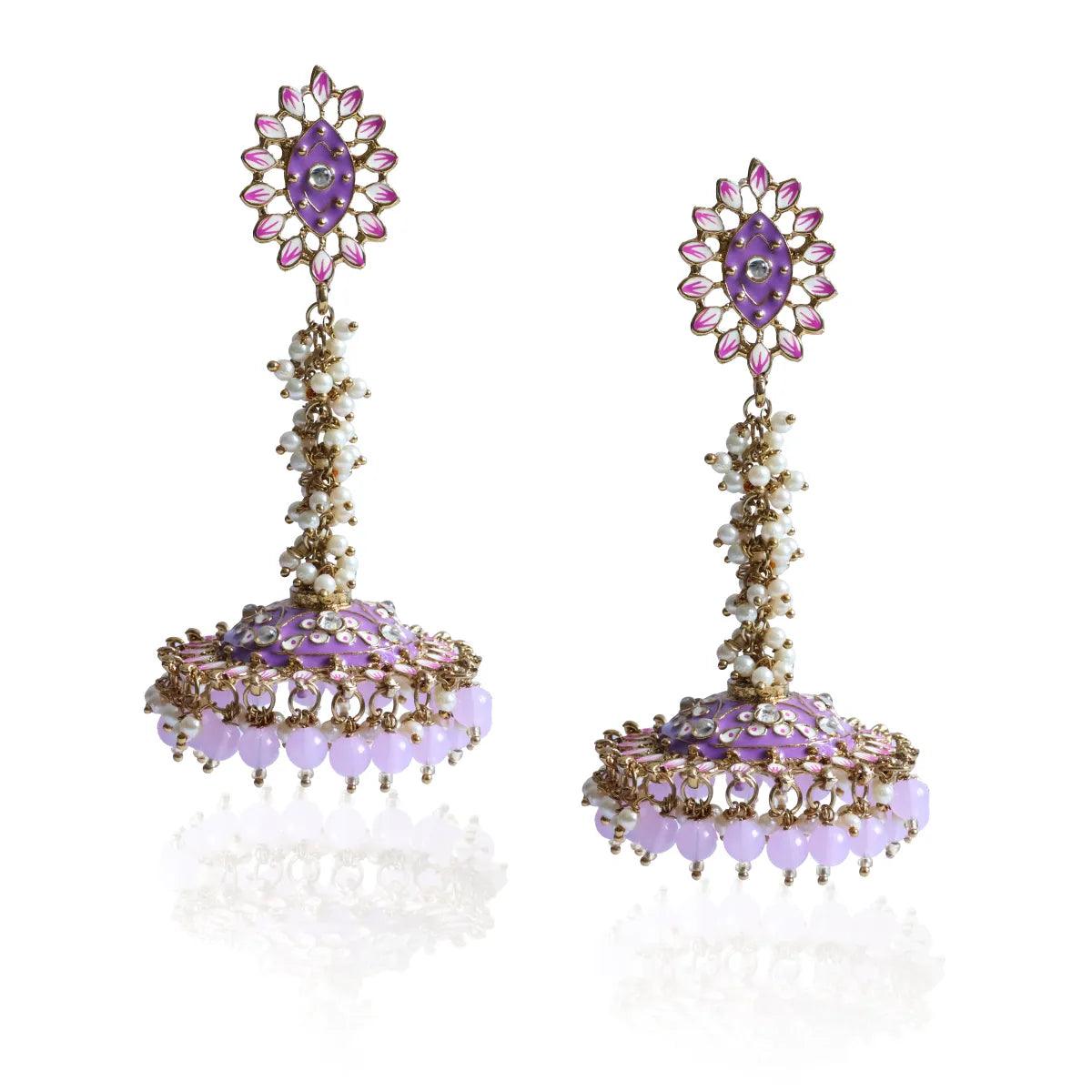 Lilac Iffat Designer Earring