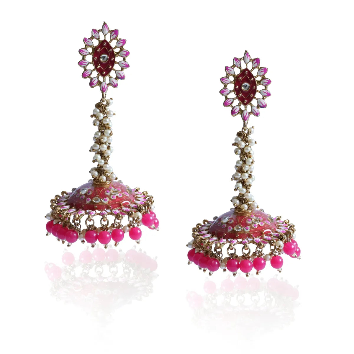 Pink Iffat Designer Earring