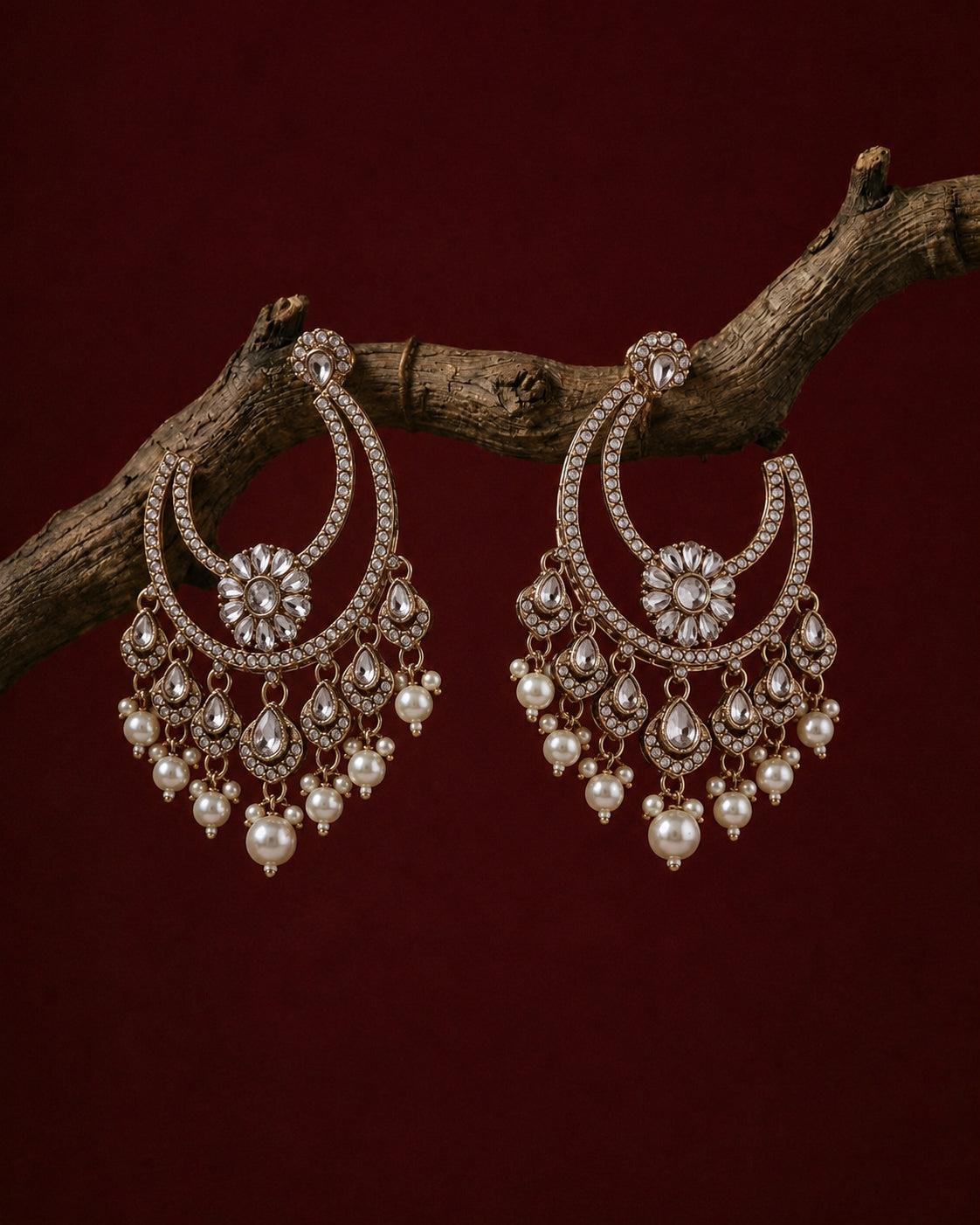 Pearl Adhavi Premium Designer Zircone Earring