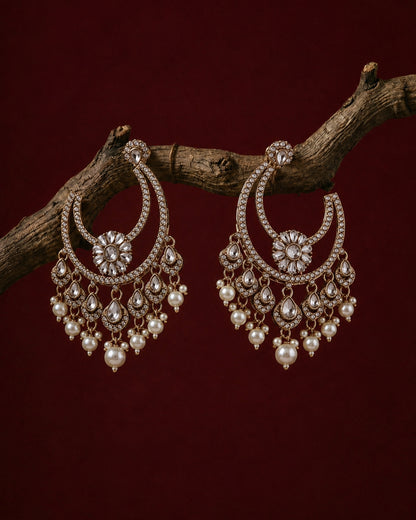 Pearl Adhavi Premium Designer Zircone Earring