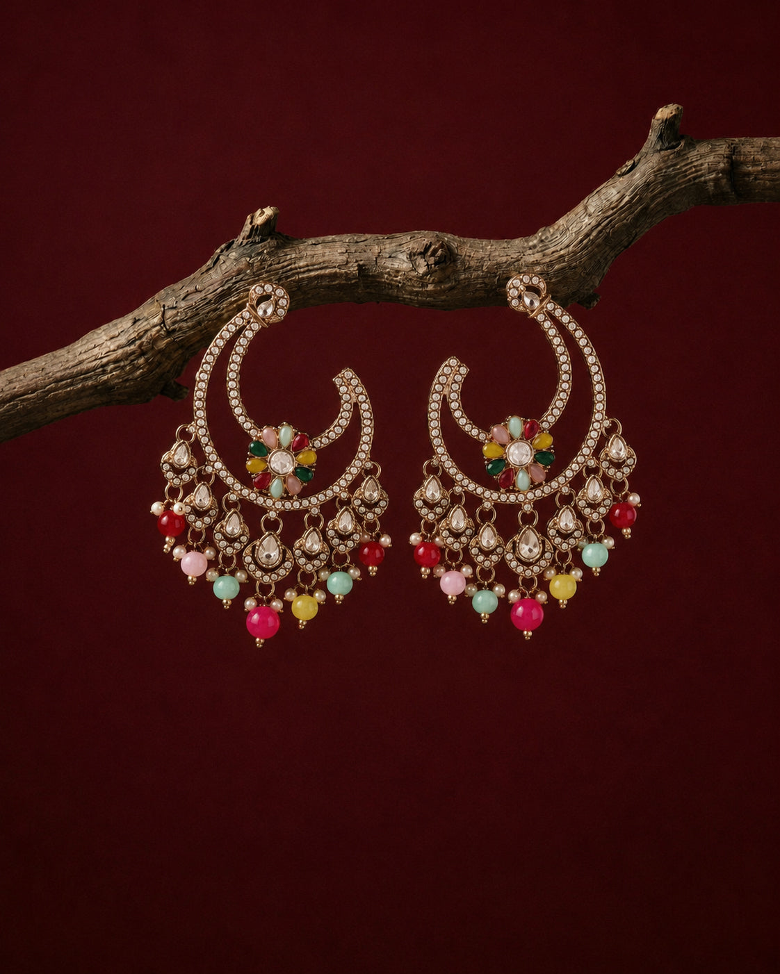 Multi Adhavi Premium Designer Zircone Earring