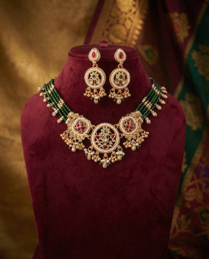 Rajkumari Rajwada Necklace Set with Earring