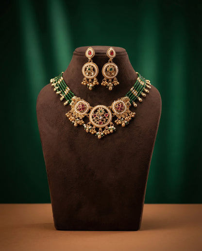 Rajkumari Rajwada Necklace Set with Earring