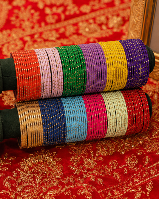 Aarunya Set of 144 Glitter Polka Dot Bangle